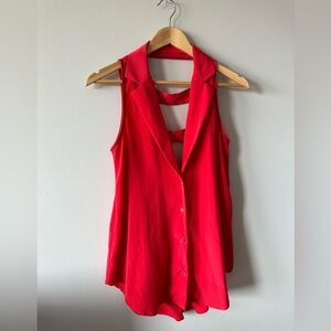 lush sleeveless vest style top